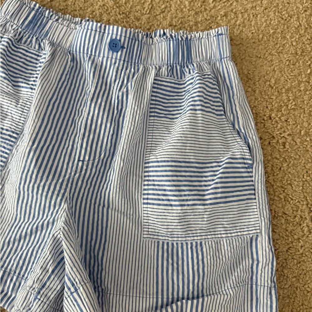 LOFT High Waist Blue Shorts Nautical Style - Picture 3 of 6